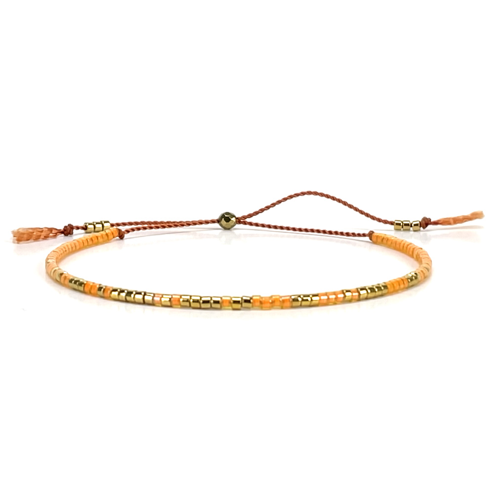 Morse code bracelet - orange