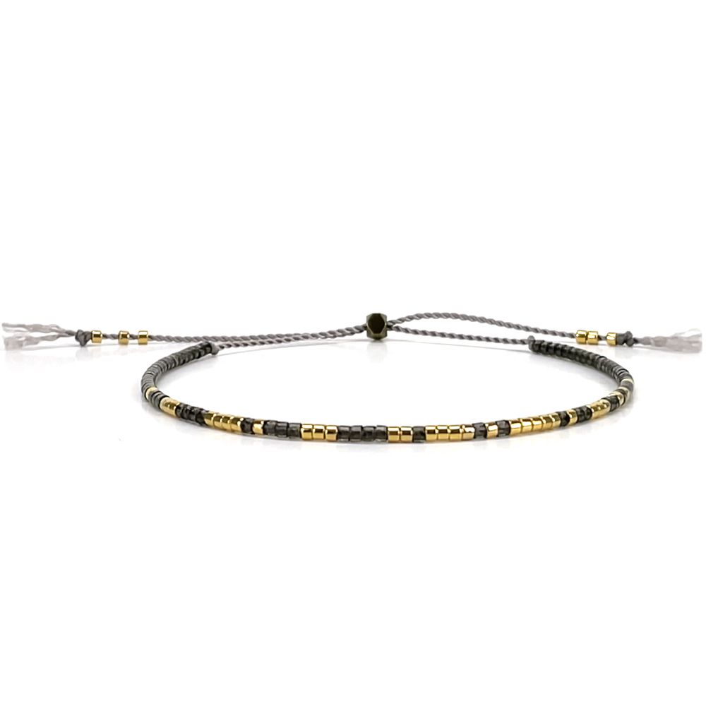 Morse code bracelet - smokey grey